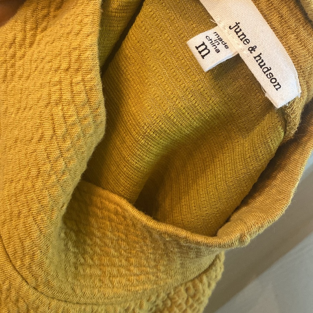 June & Hudson Mustard Cowl Neck Sweater - Picture 11 of 12